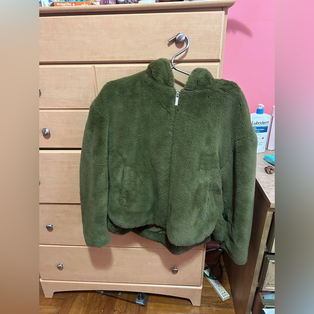 Zara Green Teddy Jacket
